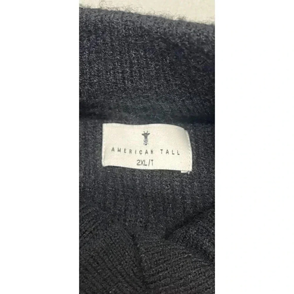 AMERICAN TALL MENS SIZE 2XL BLACK MOCK BUTTON NECK SWEATER NWT - Picture 12 of 12
